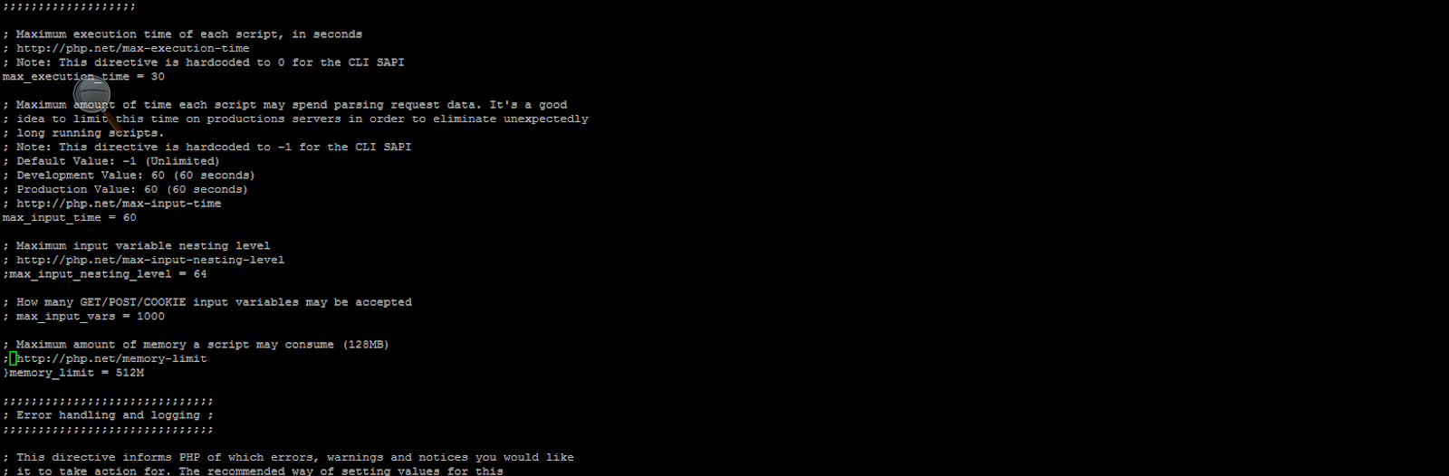 Ajuste de memory_limit
